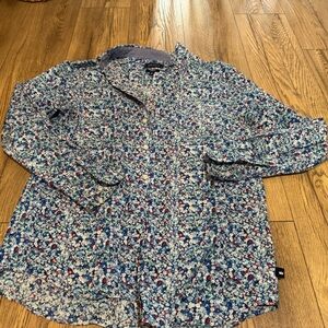 Crown & Ivy Blue Floral Shirt